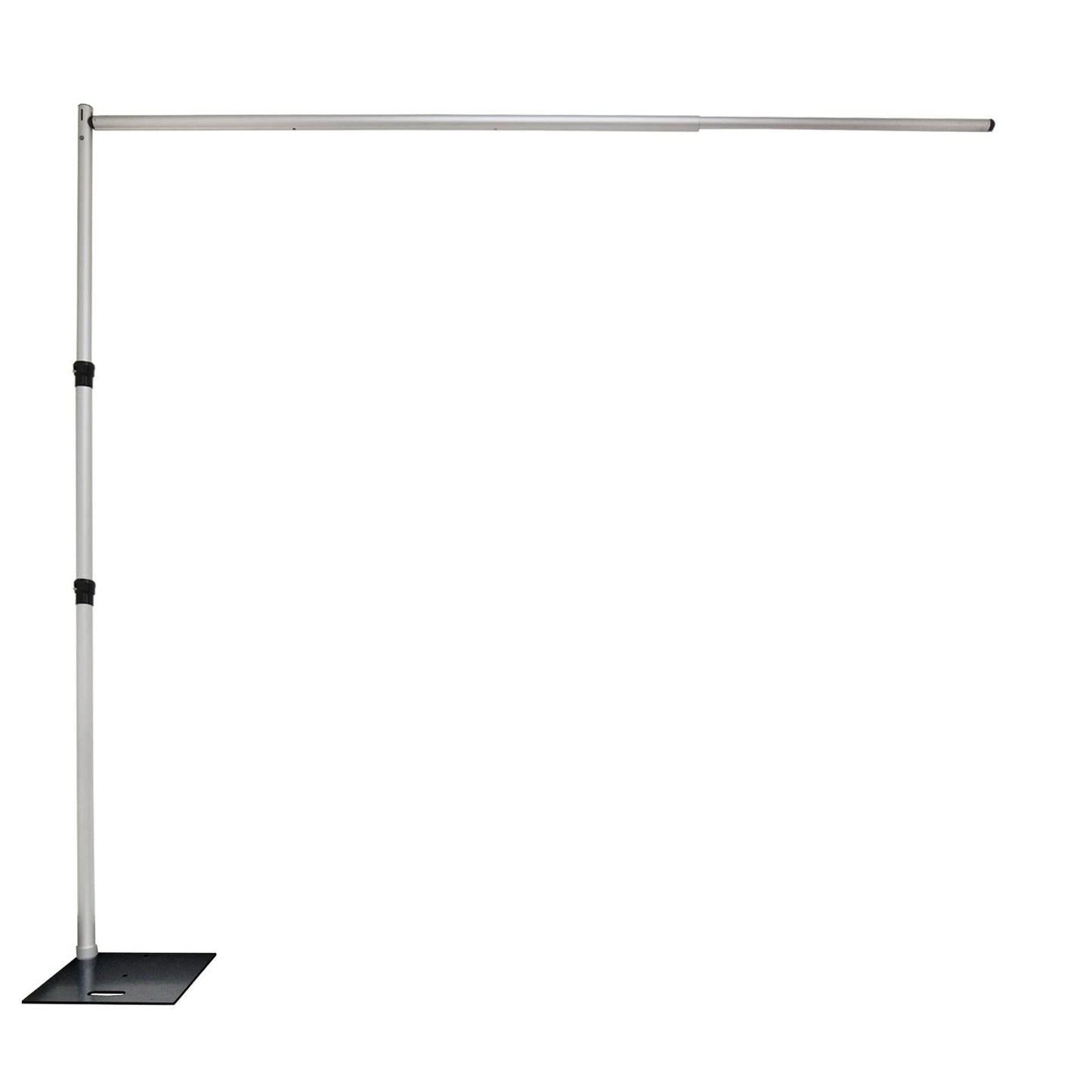 Crowd Control Center Pipe and Drape Backdrop Portable Photobooth Wedding Party Convention Tradeshow Kit Framework ONLY (ADJ Upright Extension PKG (18"x18"))