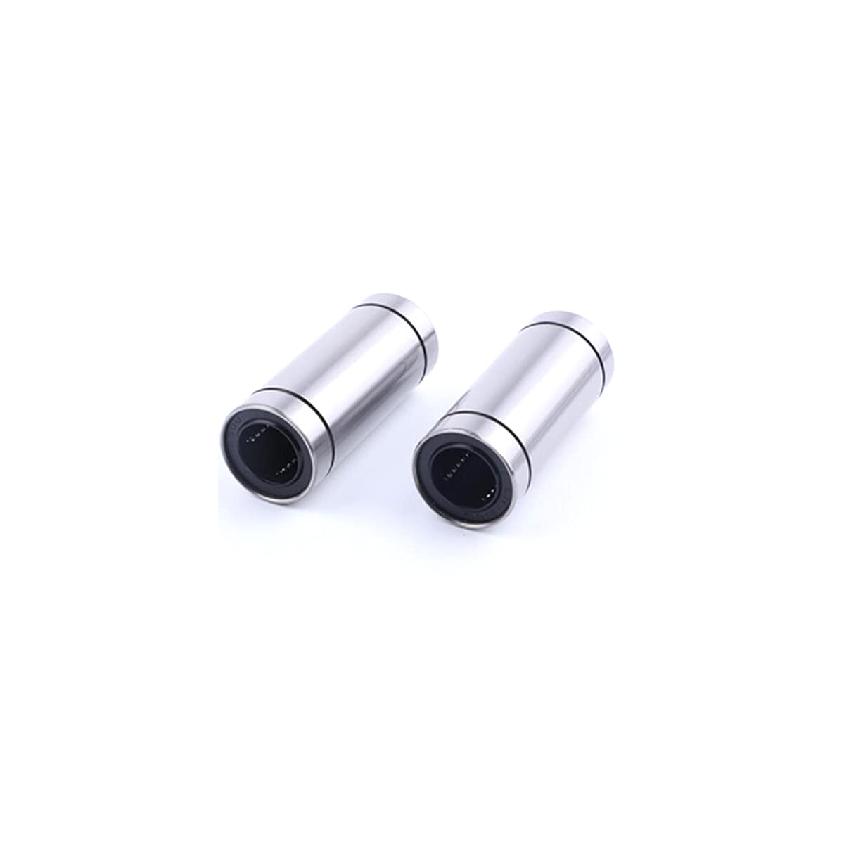 LM8LUU Linear Ball Bearing, Bore Dia 8 mm, OD 15 mm, Width 45 mm, Used for Mechanical Sliding Tables, CNC Machine Tools, 3D Printers, Silver 2pcs