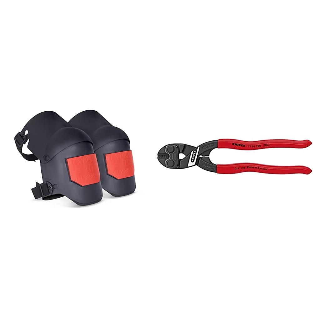 Sellstrom HYBRID Ultra Flex III KneePro Knee Pads With Built-In Gel Pack & KNIPEX - 71 01 200 Tools - CoBolt Compact Bolt Cutter (7101200), 8-Inch