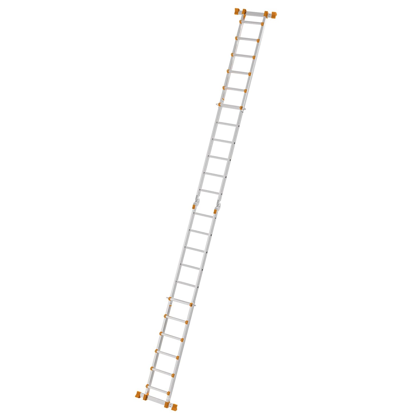 Valeo Ladder 22FT, Multi Position 6 Step Ladder Extension, Anti-Slip A Frame Folding Ladder with Removable Tool Tray, 330lbs Adjustable Telescopic Aluminum Ladders for Stairs Home Indoor Outdoor Roof