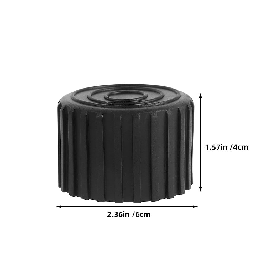 VINTORKY Fitness Equipment Foot Pads 2.36X2.36X1.57In Non-Slip Rubber Leg Protector Pads for Exercise Machine Parts Gym Floor Protection Noise Reduction 2 Pack