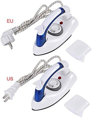 Skiennix Portable Handheld Steam Travel Iron - Compact & Foldable with Temperature Control | White