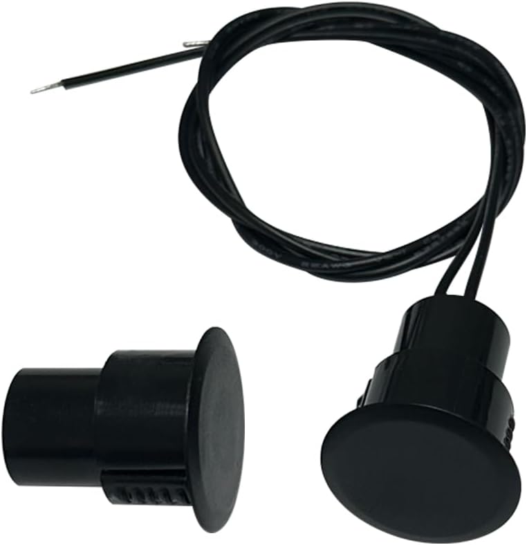 DSYBJR 5 Sets 3/4" Flush Mounted Door Magnetic Contacts Alarm Switch Sensor NC Type (Black)