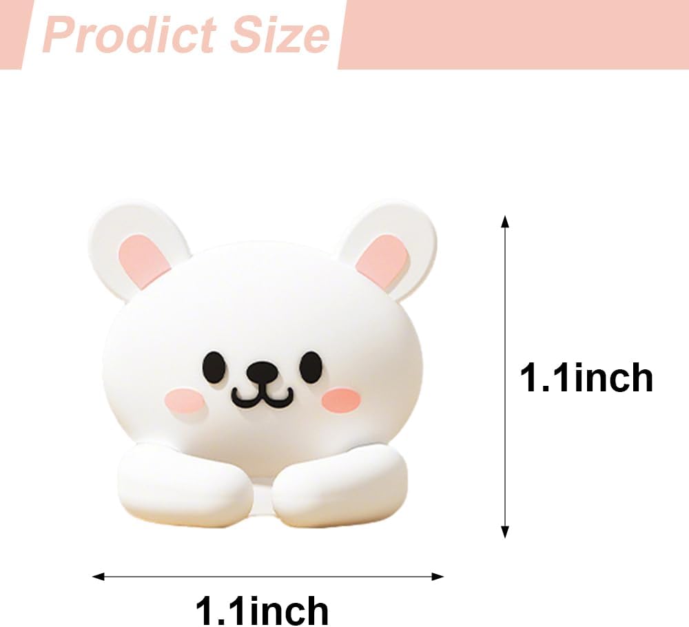 XVYLFZNP 6pcs Cute Animal Cable Organizer Adorable Panda Rabbit Bear Shaped Cable Clips Desk Cable Management Cord