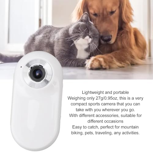 Sanpyl 1080P, 0.96 inch 5 Pet Collar Camera HD LCD Display, Minutes Video, for Cats Dogs, ABS Material