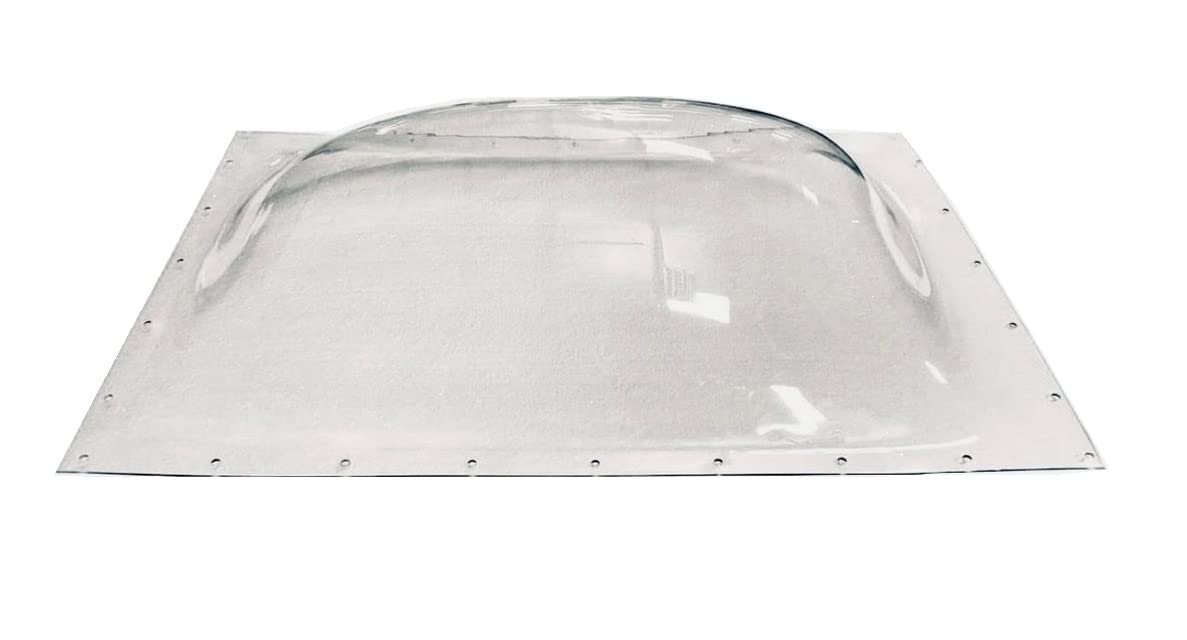 Straight Creek Trading SCT RV Skylight Bundle - Clear Outer Dome 14" x 22", Flange 17" x 25" and Inner Dome with Window 14" x 22" + Dicor 501LSW-1 Lap Sealant