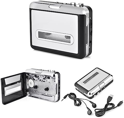 Cassette MP3 USB Tape to Converter, Audio Music Player with Headphones