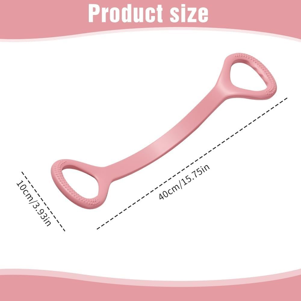 Cur8trends Exercise Figure 8 Resistance Band, 20 Lb, Silicone, for Chest Expander, Arm, Back, Shoulder Training, Yoga Gym (Gray*Purple)