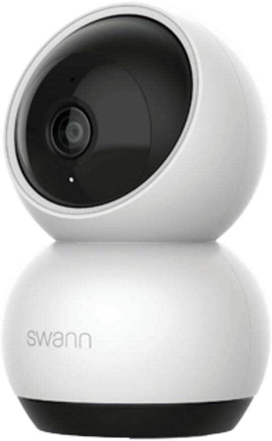 Swann 2K 2K 2-way EVO Pan-Tilt Indoor Wi-Fi Security Camera: HD video, plug-in, auto tracking, sound/motion/pet/person