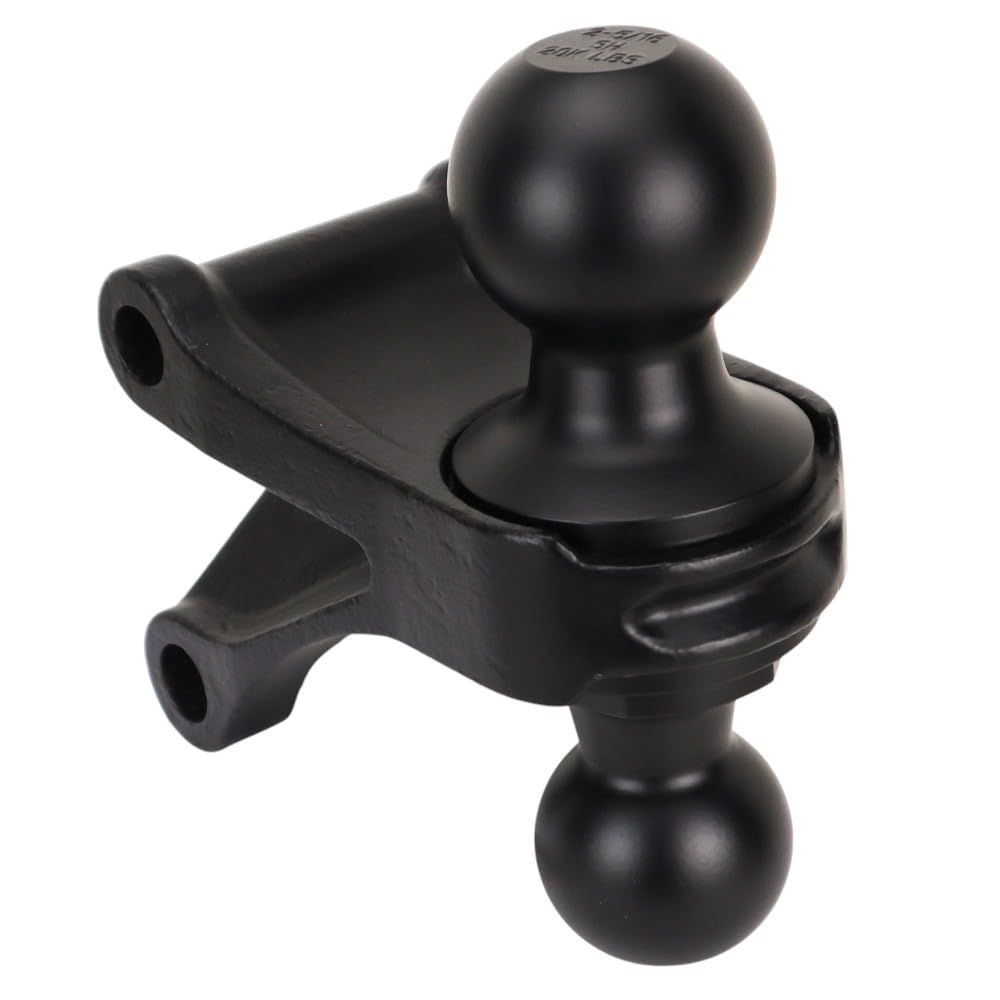 Shocker Max Black Air Ride Hitch with Black Combo 2" & 2-5/16" Balls, Fits 2" Hitch - 14,000 lbs