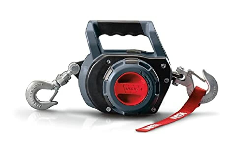 WARN Drill Winch 750 lb Capacity Portable Drilling Winch with 30 ft Steel Rope, Fairlead, Hook – Corded Electric Drill Powered Pulling Winch for Trucks, ATVs, UTVs, Trailers, & Off-Road Recovery