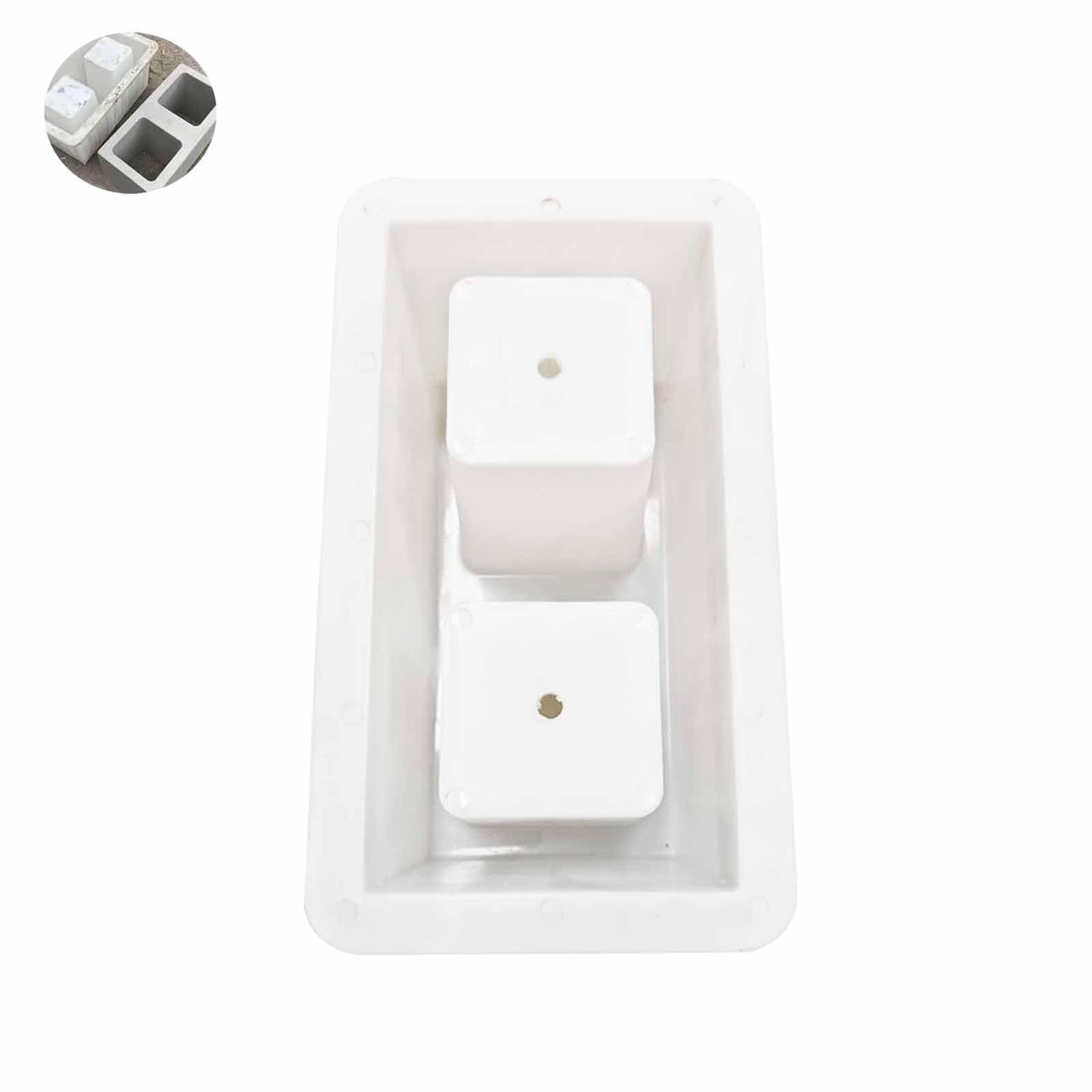 INTBUYING Concrete Hollow Brick Mold, Concrete Brick Making Tool, Manual Hollow Soil Block Forming Tool for DIY Constructing Garden Borders, Flower beds, Fence Walls and Landscaping Decorations