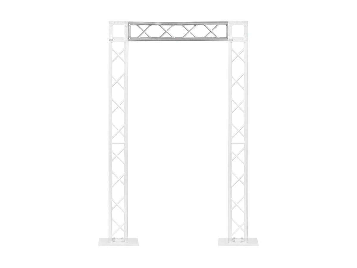 Monoprice 8in x 8in Lite Duty Box Aluminum Lighting Truss, Straight Section - 1 Meter (3.28 Feet) With Hardware, 500 lbs Capacity, 1.5-Inch Tubes - Stage Right Series
