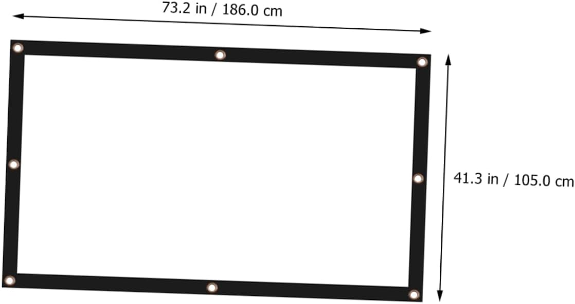 LALAFINA Foldable Polyester Projector Screen - Portable for Indoor & Outdoor Use