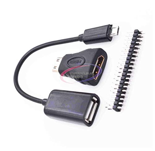 Reland Sung 3 1 in Raspberry Pi Zero W Kit Mini HDMI to HDMI Adapter+Micro USB to USB Female Cable+Male GPIO Header