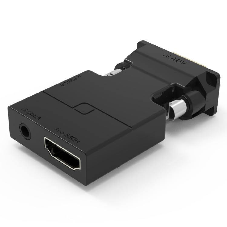 UIGOCLE HDMI to VGA Adapter Converter with Audio, Video Dongle adaptador Compatible with Computer,Laptop,Projector