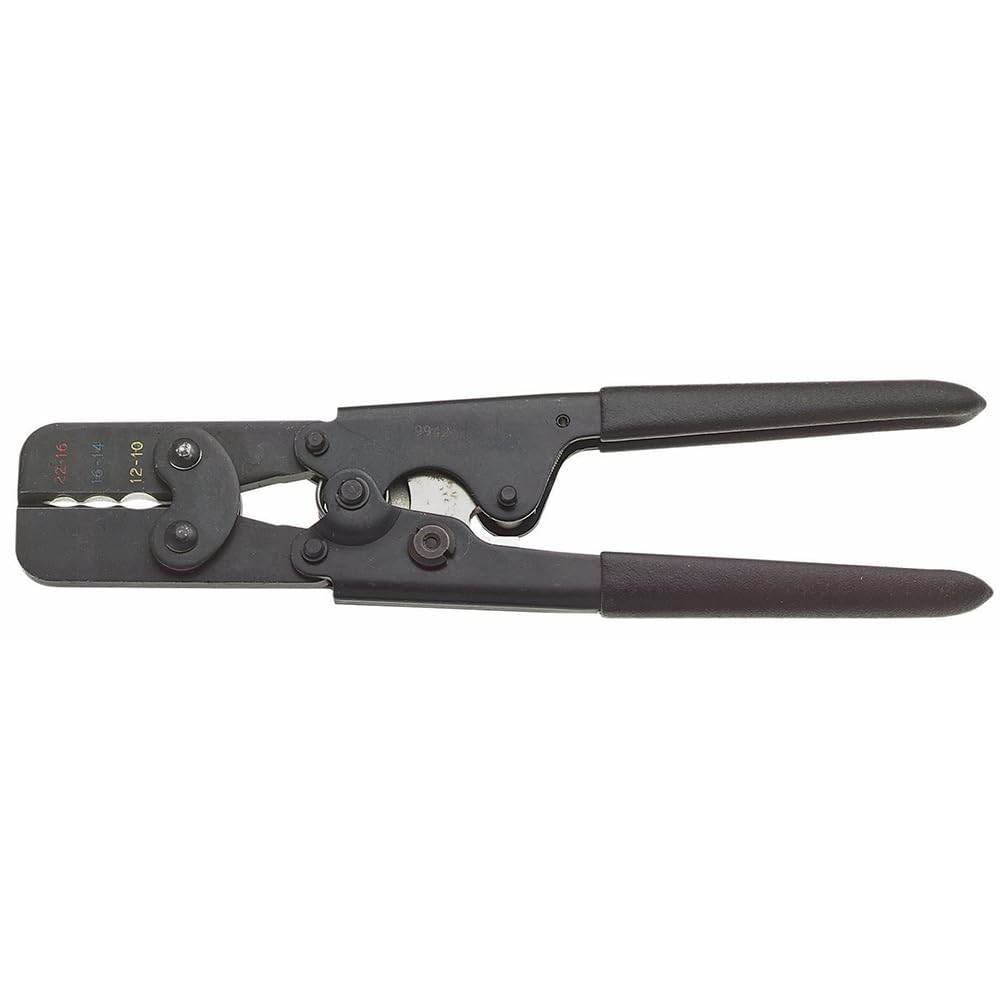 Klein Tools T1715 Insulated Crimper, Full Cycle Ratcheting, Insulated Terminals in Wires 22-16, 16-14, 12-10, Black