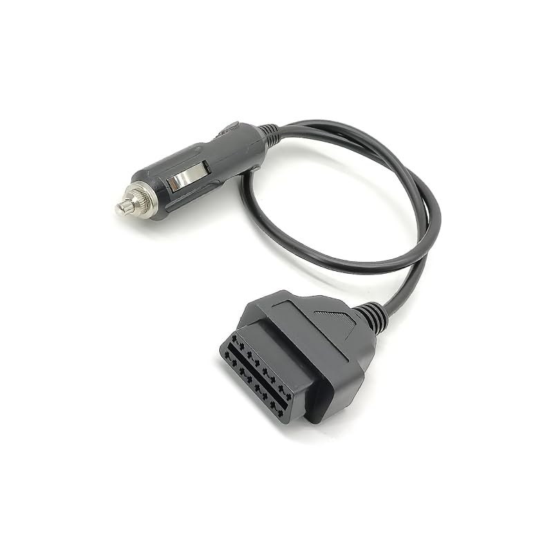 50cm OBD2 Elecbee OBD Vehicle Diagnostic Cable, PVC High-Temperature Resistant Female to Cigarette Lighter Adapter