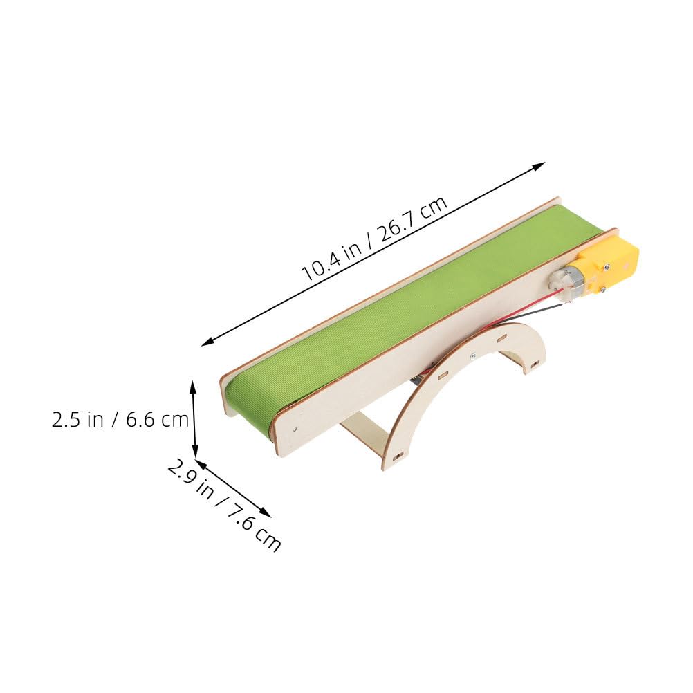 Garneck 2pcs DIY Electric Conveyor Belt Assembly Kit Stem Building Model for Preschool Learning Hands