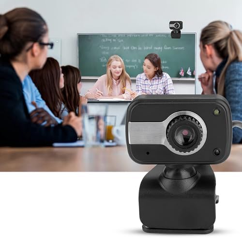 Zerone 640 480/0.3Mp 360 30 Webcam with Microphone, x USB Camera with Clamp Mount Support Rotation and Vertical
