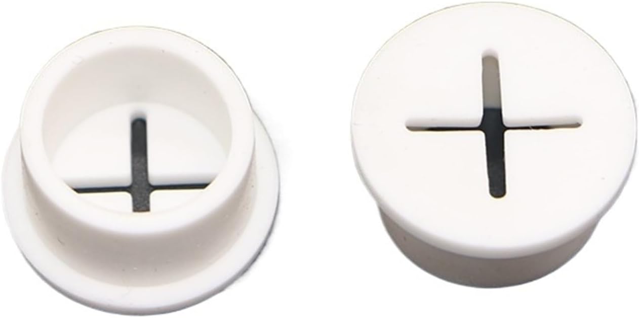 CHYLMAPHEN Grommet Grommets Organizer(White,6PCS_25MM) Round Cable Cord Table TV Console Hole Cover Wire Organizer