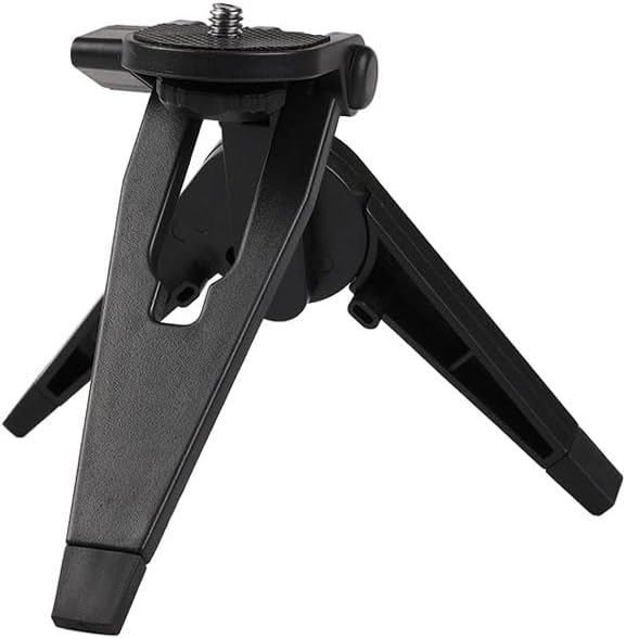 Reflex Camera 1/4''-20 Mini Portable Folding Tripod with Screw Mount Adapter - ABS Plastic Stabiliser Stand for Action