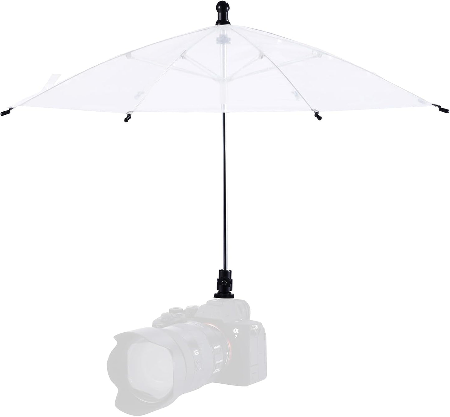 CamRebel DSLR Mirrorless Camera Hot Shoe Umbrella Rain Cover Protector Sunshade (White)