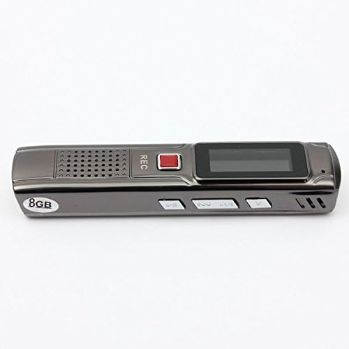 AHAOMG 8GB 650Hr MP3 (TM) LCD Digital Audio Voice Recorder Rechargeable Dictaphone Player Black
