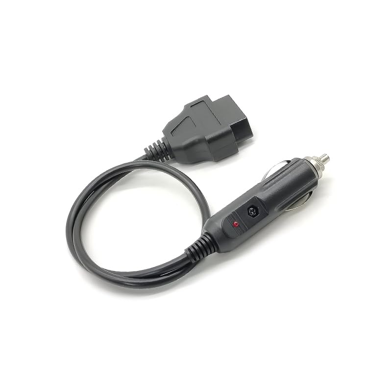 50cm OBD2 Elecbee OBD Vehicle Diagnostic Cable, PVC High-Temperature Resistant Female to Cigarette Lighter Adapter