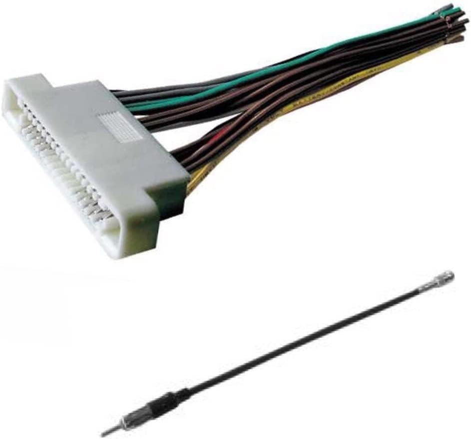 ASC Audio 2000-2006 2001-2003 2000-2005 Car Stereo Radio Wire Harness and Antenna Adapter to Aftermarket Radio for Some