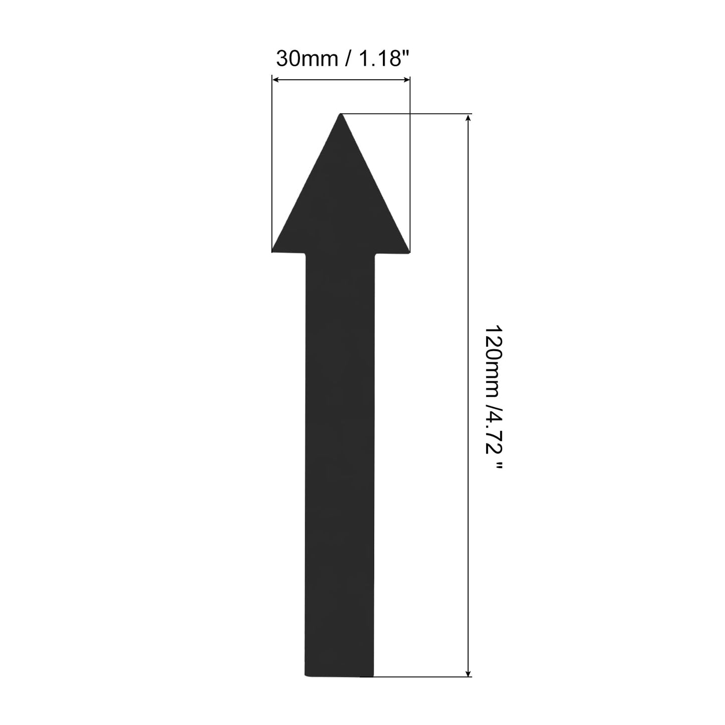 PATIKIL Arrow Sticker 5 Inch, 6 Sheet Directional Sign PVC Adhesive Removable Floors Decal for Floors Wall Marking, Black