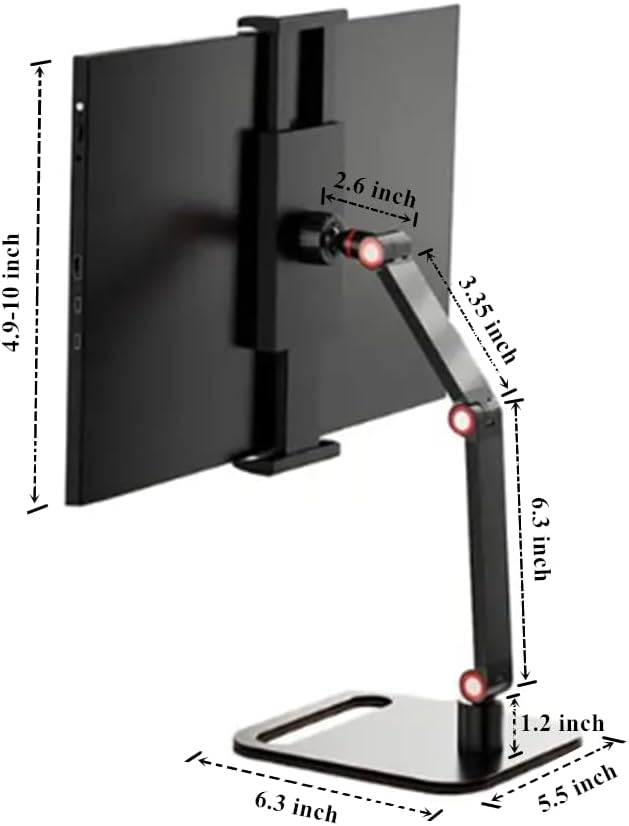 WYSXEBWZ 6-17.3 Inch 12.9 inch Portable Monitor Holder for Screen Desktop Expandable Monitor Stand Tablet Stand