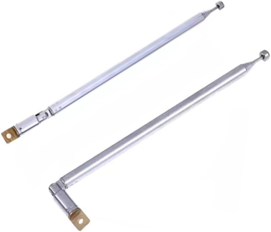 Lhazemu Antenna,62cm 24.4" 4-Sections 2pcs AM FM Radio Universal Length Stainless Steel Radio Antenna for AM FM Radio