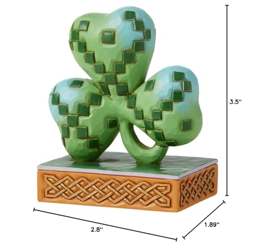 Enesco Jim Shore Heartwood Creek Irish Knot Shamrock Miniature Figurine, 3.5 Inch, Multicolor