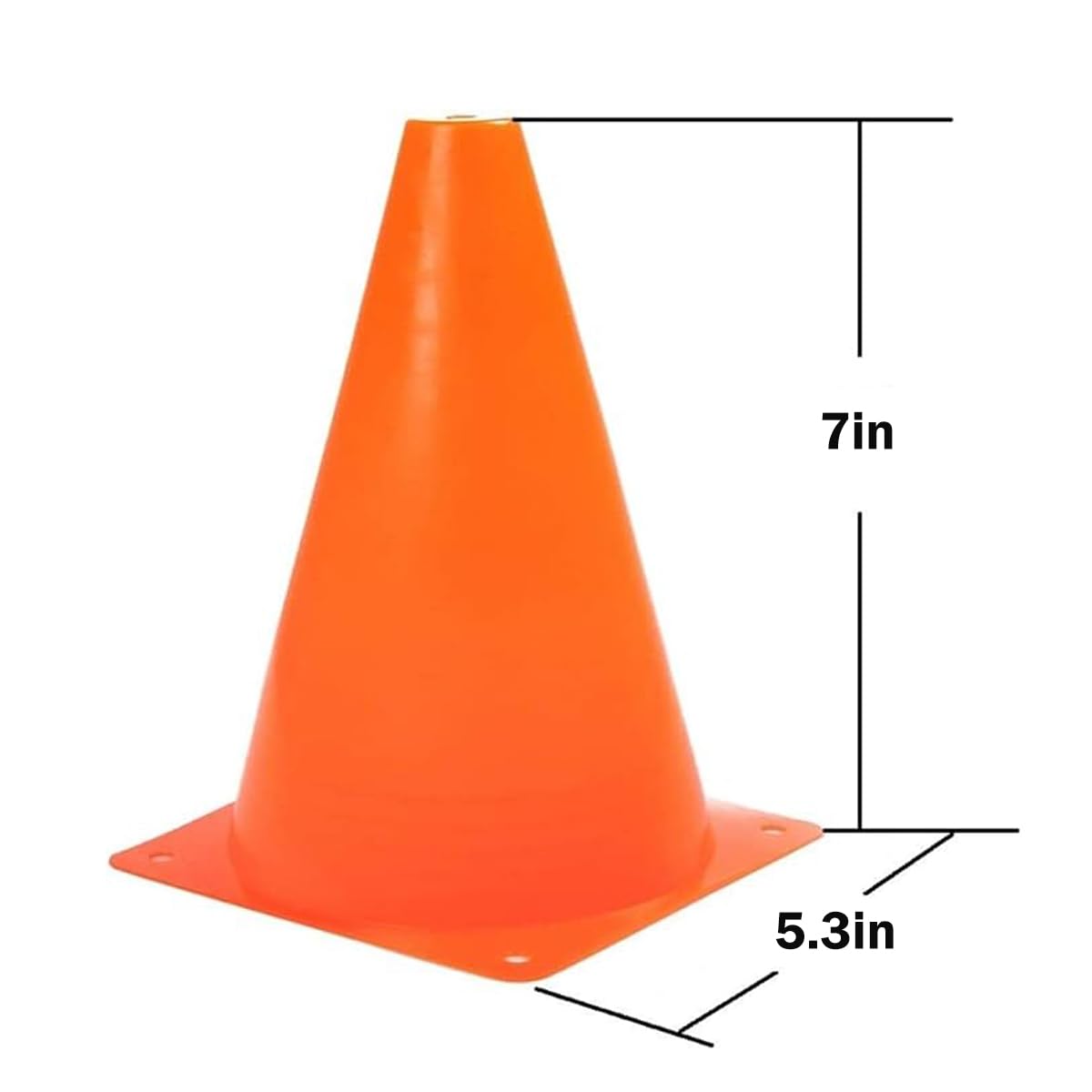 SplendoRoute 7" Soccer Cones (Set of 12) - Plastic Traffic Cones, Training Cones for Sports Training, Football, Basketball, Coaching, Practice Equipment