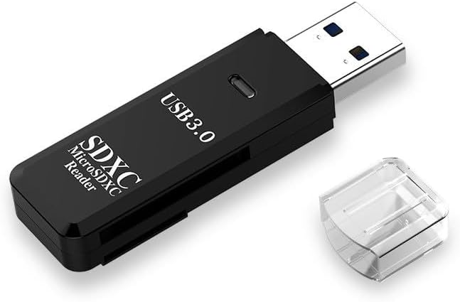 FANTIA 3.0 2 1 USB in HighSpeed Memory Card Reader Adapter for Micro SD SDXC TF T-Flash,for PC, Micro SD Card to USB