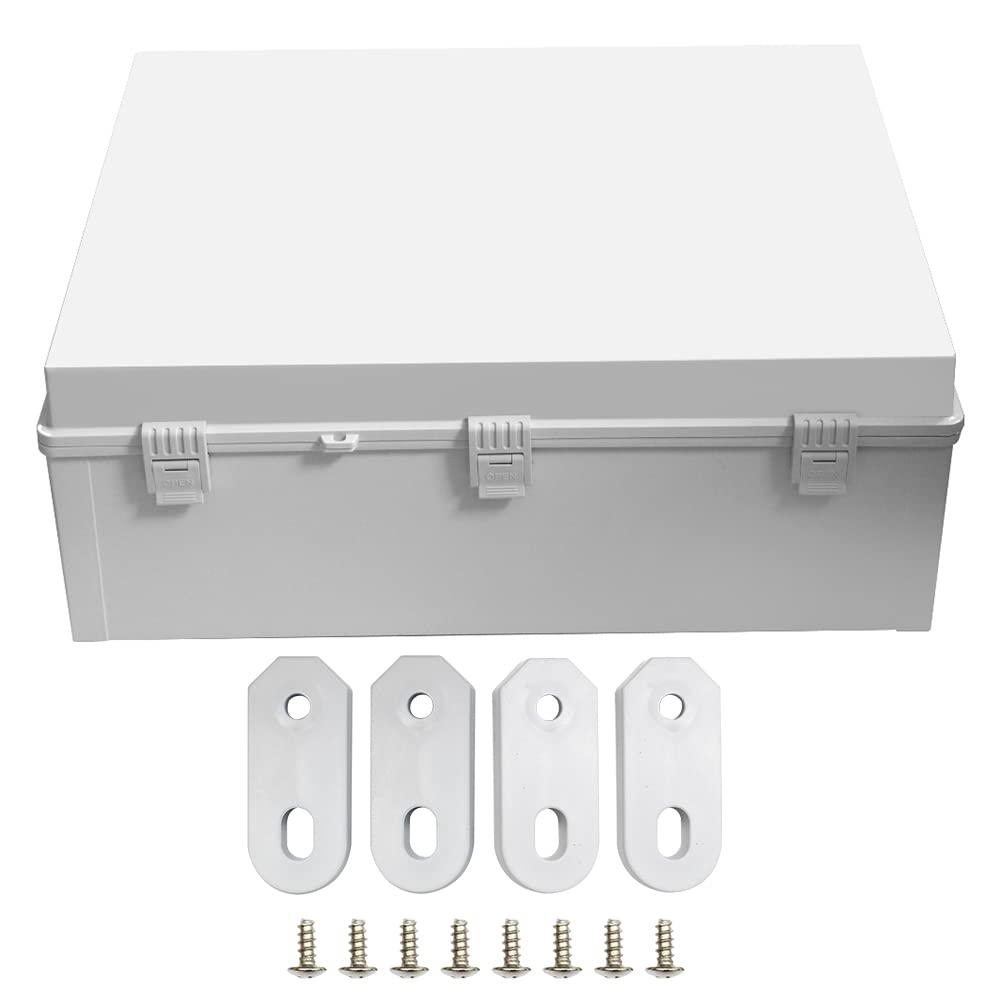 Big Size 23.62"x19.68"x8.66" IP67 Waterproof Enclosure Electrical Junction Box, Grey Shell ABS Outdoor Box With Covers (600x500x220mm)