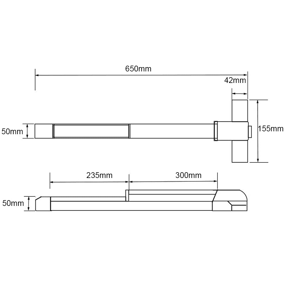 Futchoy Door Push Bar Panic Exit Device Lathe Push Heavy Duty Hardware Latch Fireproof Emergency Lock Commercial Single Door