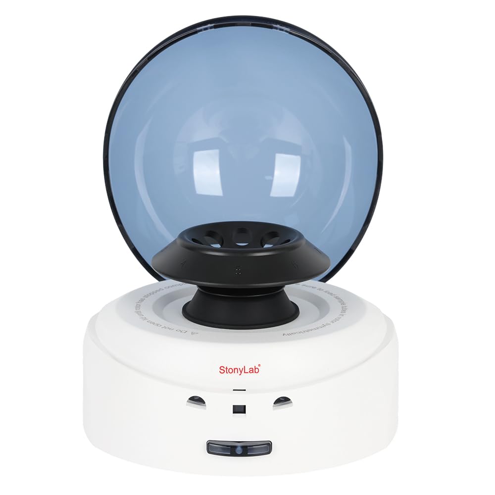 stonylab Mini Centrifuge, 7000rpm Portable Micro Centrifuge for 8x2 ml Tubes and PCR Strips, Laboratory Machine with Low Noise Under 45dB, Auto Stop When Opened, 110-240V