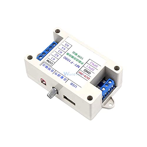Deeoee 12V-24V MP3 128M Programmable DC WAV Voice Module Sound Player with Box Case TF Card Control for Voice Alarm