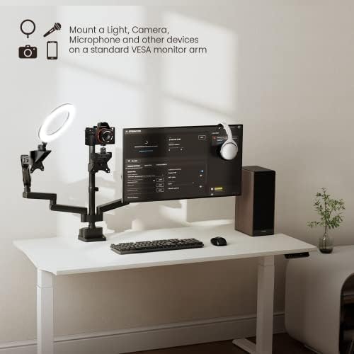 Mount Plus XMA-08 3/8 5/8 360 VESA Ball Head Adaptor for Monitor Arms | & Adapters | Rotation Ball Joint | Mount