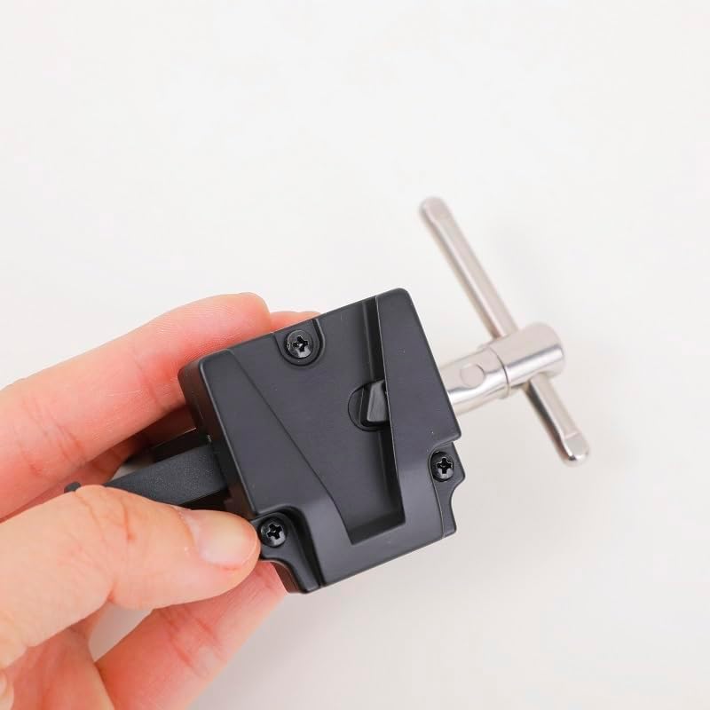 LSYRIA V Mount Battery Clamp Mount, V Mount Tripod Battery Plate with Crab-Shaped Quick Release Clamp Compatible