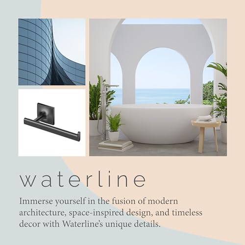 Gatco 5583MX Waterline Toilet Paper Holder, Matte Black
