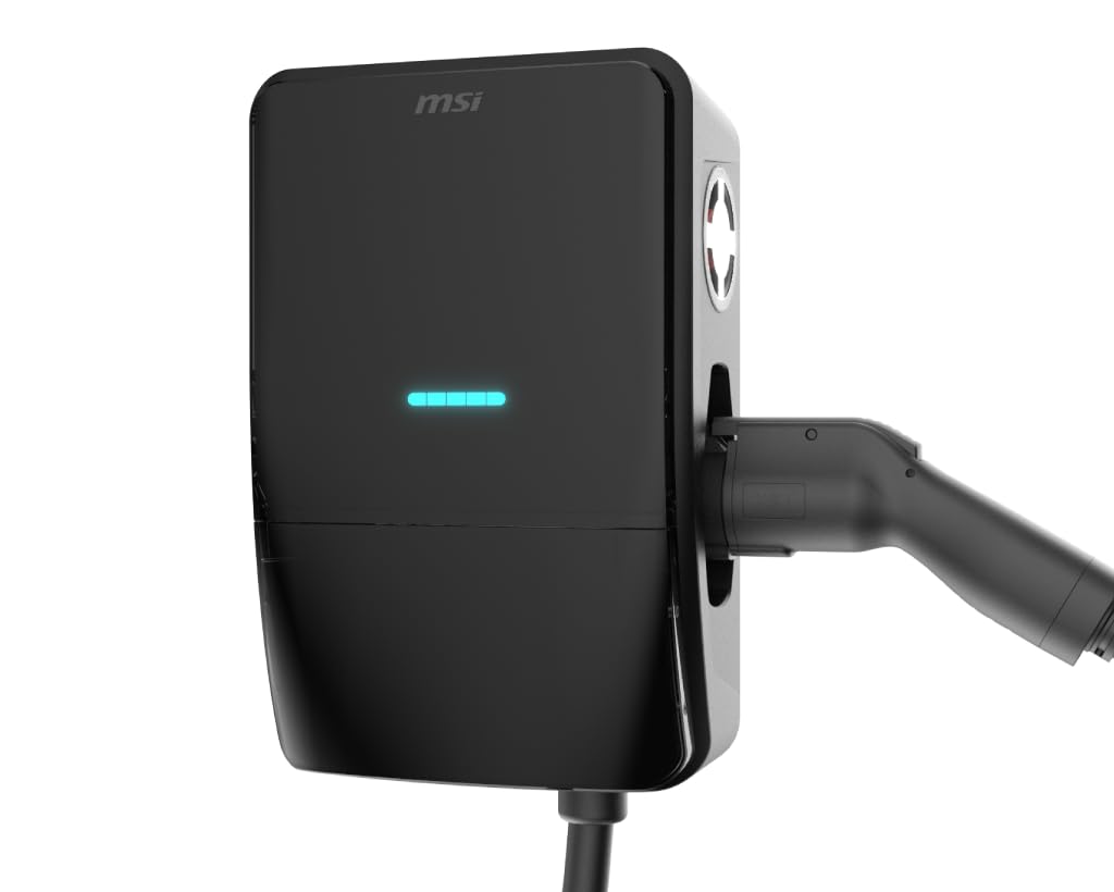 MSI EV Life NACS Hardwired, Level 2 Charger, 240V, 60A, 14.4 kW, IP55 Rated-Water and dust Resistant, IK08 Impact Resistant, UL2594 Certified, Energy Star, 5 Years Warranty