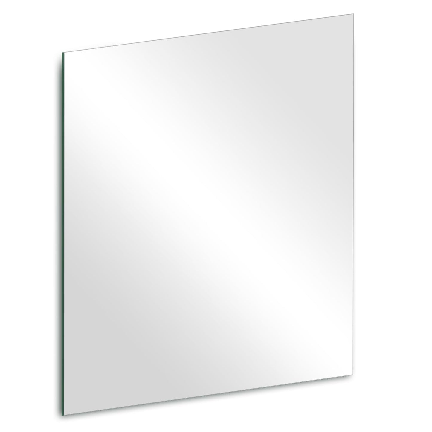 QEEYON 14 x 12 inch Glass Wall Mirror Tile Self Adhesive Frameless High Clear Mirror Sheet for Wall, Home Gym, Door, Bathroom, Bedroom Decor