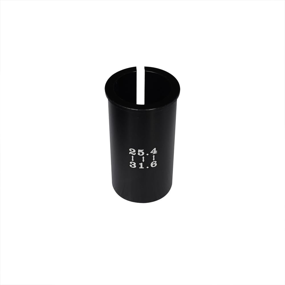 Xmomx Set of 4 Sizes Bike Seat Post Adapter Shim Seat Post Adapter Bicycle Seat Tube Conversion Sleeve 25.4mm to 27.2/28.6/30.9/31.6mm 60mm Length Aluminum Alloy for Road Mountain Bike MTB