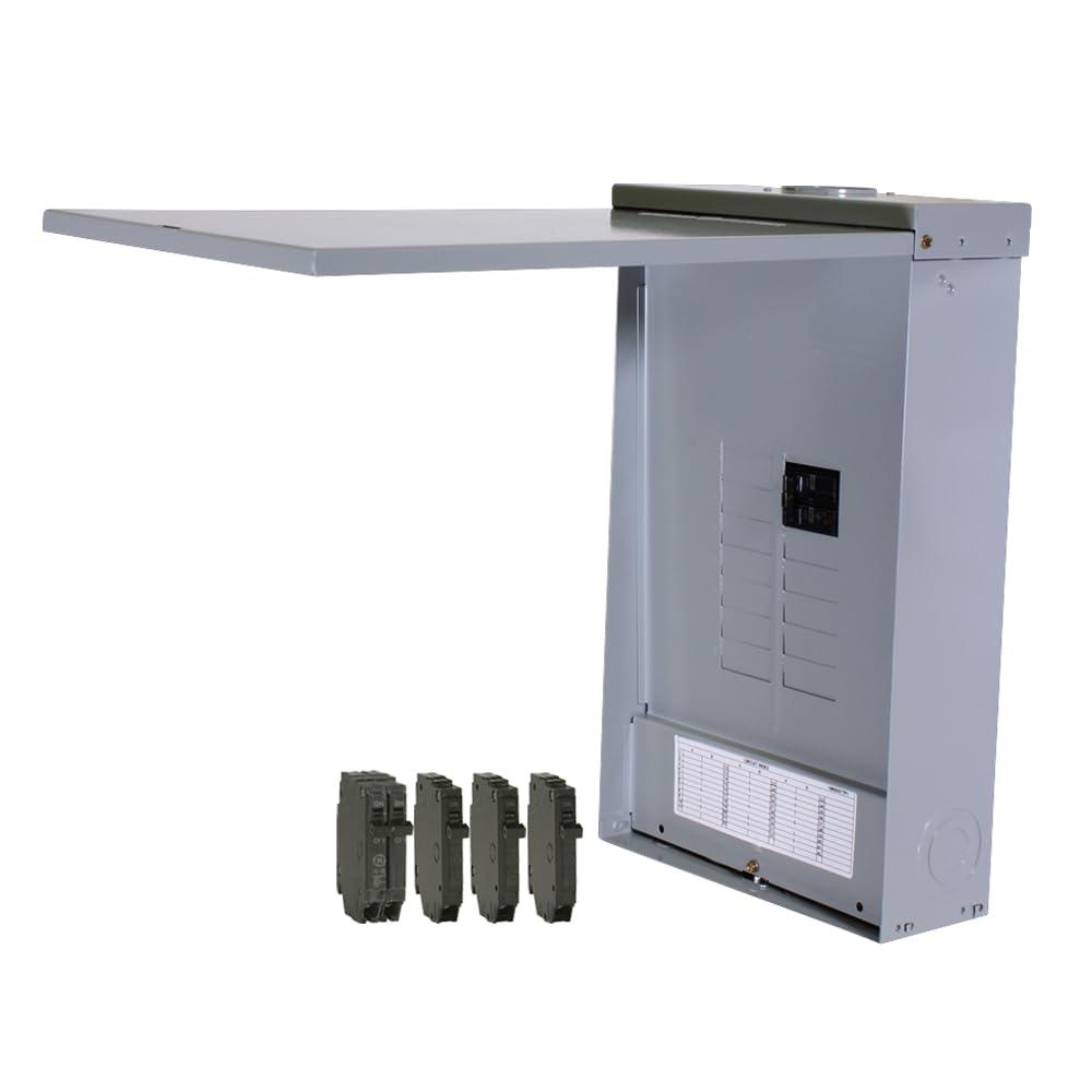 ABB TM1212RCUBK1 125A Main Breaker Outdoor Load Center • PowerMark Gold • 120/240V AC, 12-Space, 24-Circuit, 22 kAIC • Copper Bus • Includes 3X 20A SP & 1x 30A DP Breakers • NEMA 3R Surface Mount