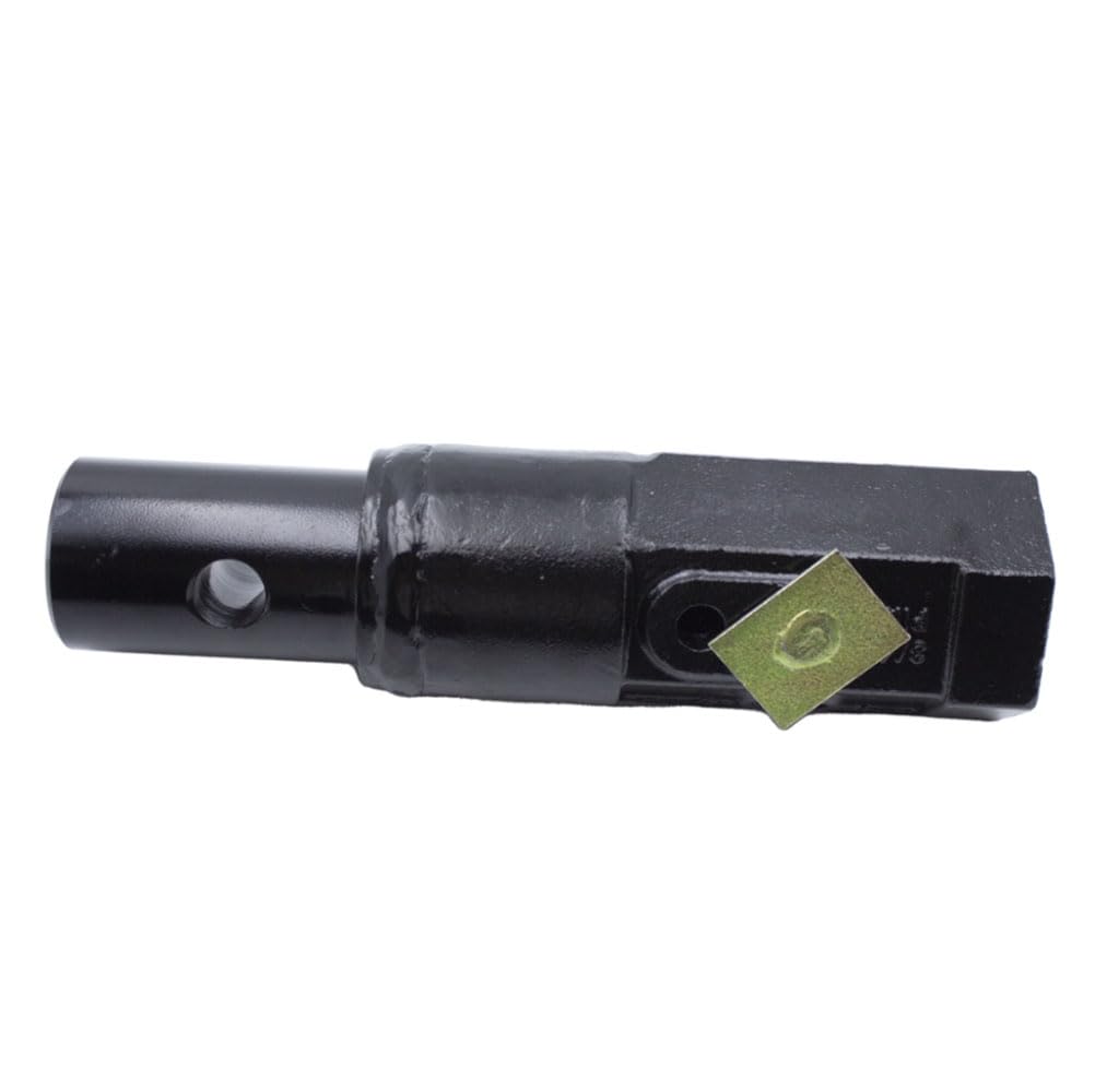 Auger Adapter 2 inch Female Hex to 2-9/16 inch Male Round Auger Shaft Bit Adapter Conversion Bolt Pin Auger Attachments