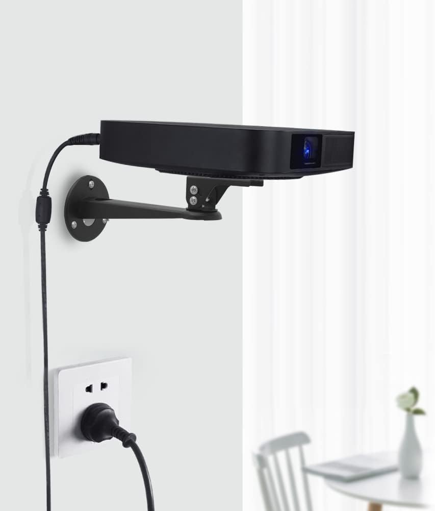 Drsn 360 6.6 lbs Mini Projector Wall Mount, Rotation, Adjustable Angle, Load Capacity, Black