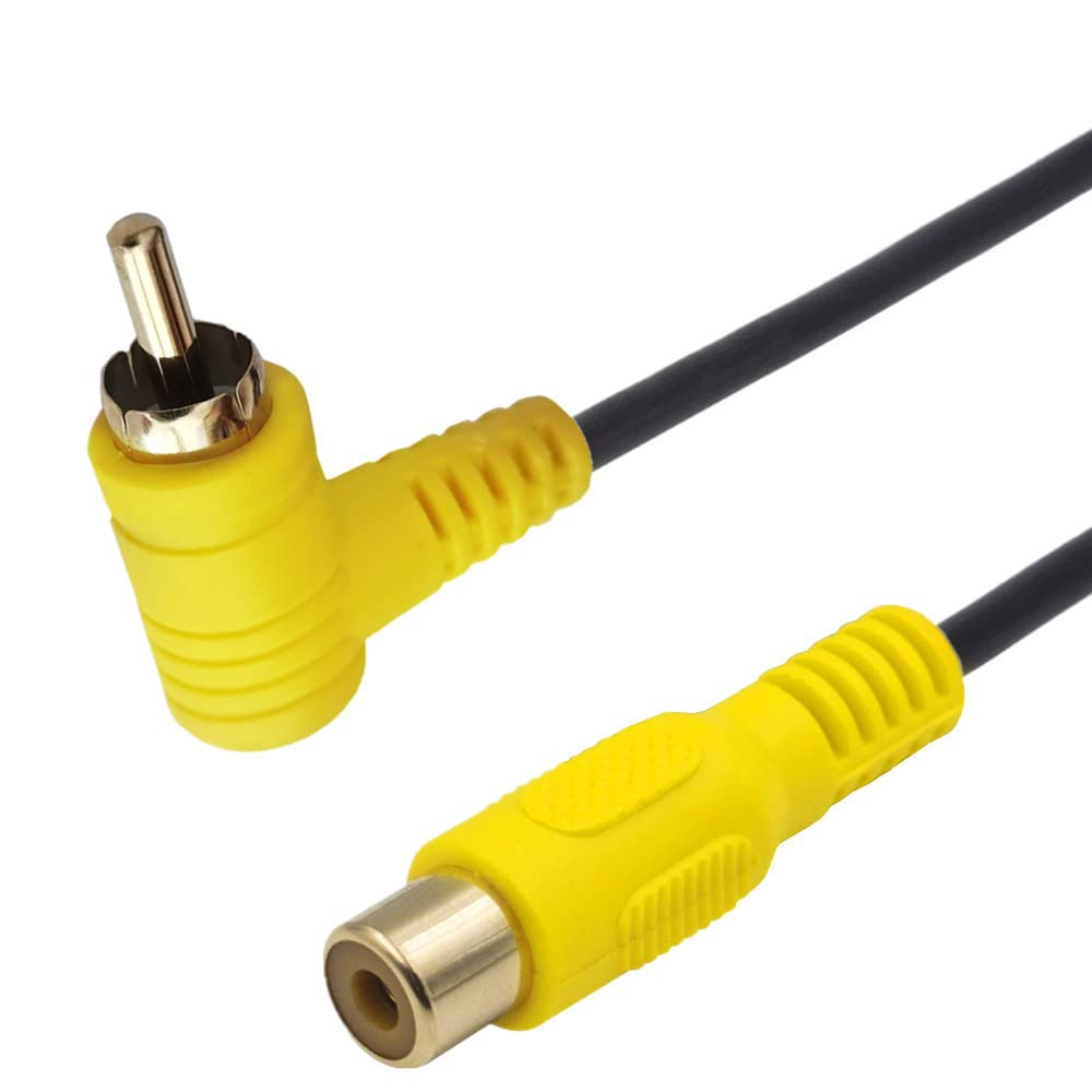 Elbow (15cm 2PCS) RCA Audio Cable Gold-Plated RCA line Lotus Male and Female Extension Lotus AV Video Cable Projector